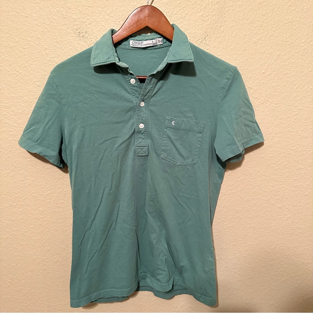 Criquet Men’s Green Short Sleeve Pocket Polo